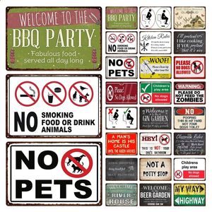 Toilet Warning Tin Sign Vintage Decoration Plaque Metal Tin Sign Retro No Dogs Allowed Bathroom Public Places Sign Decor custom signs outdoor metal SIze 30X20CM w01