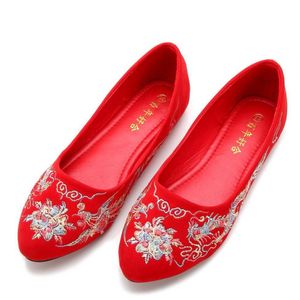 Buty Chińskie czerwone obcasy ślubne cheongsam A022801 DROP PROBRES Party Akcesoria DHJF9