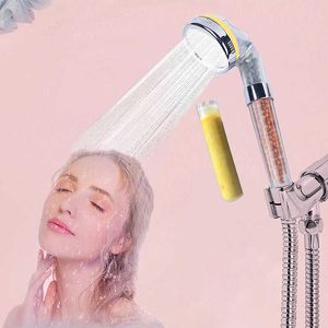 バスルームシャワーヘッドZhang Ji AutumnSpa Shower Head Vitamin C Scent Essence Rose Water Saving Anion Filter Water Softener Skin Care Shower Head 8cm J230303