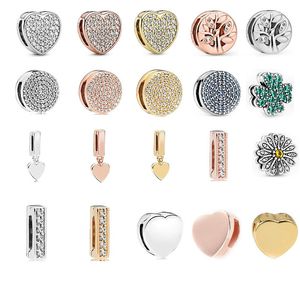 925 Fashionable Sterling Silver Charm Watch Chain Rose Gold Gold Fixed Clip Beads DIY Accessories