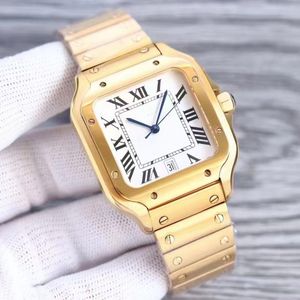 Klassiska kvinnor tittar på fulla rostfritt stål strap fyrkantiga mode matchande armbandsur Montre de luxe lady quartz klocka