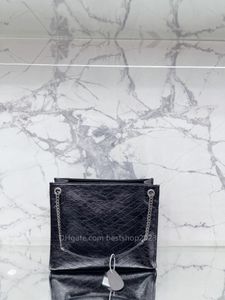 Fashion luxury designer bag Women's shopping bag One-shoulder portable black large-capacity leather comfort