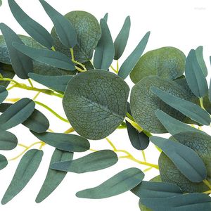 Decorative Flowers Green Silk Artificial Hanging Ivy Leaf Garland Plants Vine Grape Leaves Home Bathroom Decoration Garden Party