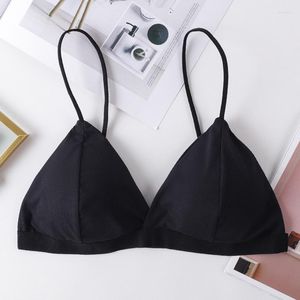 Camisoles Tanks 2023 Sports BRA BRAS sem costura para mulheres colheita Top feminino Brassiere Deep V Lingerie Sexy Rouphe Backless Bralette