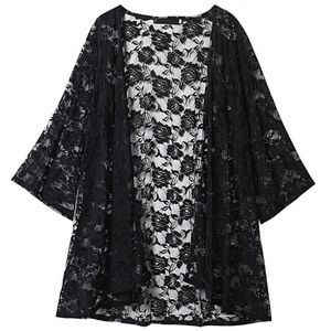 S Blouses Shirts Elegant Vintage Kimono Cardigan Lace Shirt Embroidered Beach Sunscreen Clothing Plus Size Blouse Women 230303