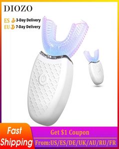 Ultrasonik elektrikli diş fırçası otomatik dişler Temizleyici Taşınabilir Diş Fırçası Yetişkin USB Şarj Edilebilir Mavi Işık Beyazlatma 2202221626273