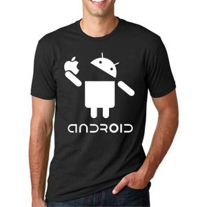 Camisetas masculinas Android masculino Camiseta Novetly Camista engraçada Carta de design impresso Tees de manga curta 2019 Summer Fashion Hip Hop Streetwear Tops G230303