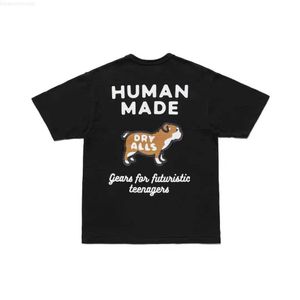 22SS 1 1 Hoogwaardige Pug Dog Red Hart Print T-shirt Human Made Bamboo Slub Katoen Korte Sleeve T-shirt Tops Tees 0304