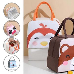 Set di stoviglie Ampia applicazione Lunch Box Pouch Oxford Cloth Cute Pattern Fashion Cartoon Colours Borsa termica isolata