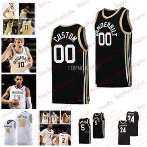 Basketball Jerseys Custom NCAA Vanderbilt Commodores Basketball Jersey 23 Malik Dia 2 Noah Shelby 34 Lee Dort 25 Miles Keeffe 11 Adrian Samuels Jerseys