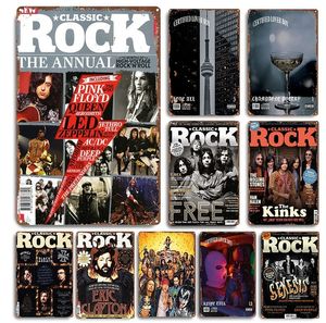 Vintage Rock Music Tin Sign Retro Rock Band Poster Metal Plate Decorative Plaques Bar Man Cave Bedroom Home Decor Accessories 30X20cm W03