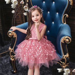 Girl'S Dresses Summer Infant Baby Girl Dress Lace Embroidery Baptism For Girls 05 Year Birthday Party Clothing1 Drop Deliver Dhw2L