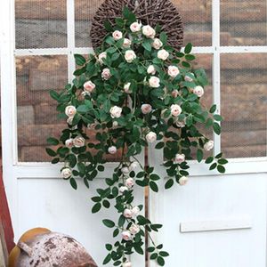 Decorative Flowers Artificial Plants Wall Hanging Decor Green Lvy Leaves Grape Vine Fake Home Garden Decoration For