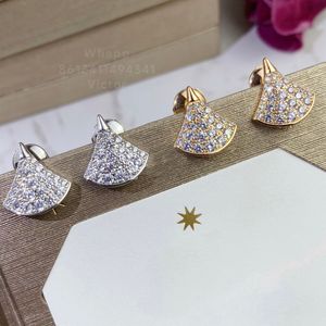 BUIGARI Diva UFO series designer dangle earrings for woman official reproductions Gold plated 18K diamond fashion classic style gift for girlfriend 033