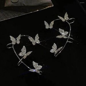 Hoop Earrings Butterflies Lightweight Silver Eardrop Earring Fadeproof Sparkling Jewelry Accessory Women Party Gift