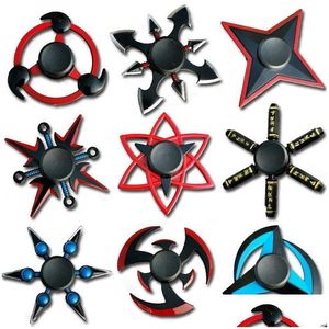Decompression Toy Toys Naruto Hand Spinner Zinc Alloy Metal Fidget Fingertip Gyro Spinning Top Anxiety Drop Delivery Gifts Novelty Ga Dhntp