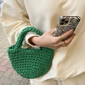 Lässige Damen-Schultertaschen, gewebte Designer-Strickgeflecht-Handtaschen, leichte kleine Tragetasche, Sommer-Strand-Einkaufstasche, Geldbörse, Sac-Reisetasche 230304 230220