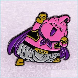 漫画のアクセサリードラゴンハードエナメルピンを集めるピンクのコミックキャラクターメタルブローチバックパックカラーラペルバッジファッションジュエリーd dhvnm