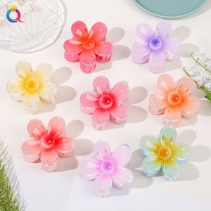 Coreia Big Flor Shape Ribbon Hair Garra Clipe para mulheres meninas Barrette Caranguejo Cabelo Casa de cavalo Chea de cabelo Banho Barrette Headwear Acessórios 1820