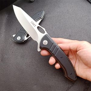 Columbia River CRKT 5820 Avant-Tac Flipper Knife 3 628 Satin Plain Blade Black G10 Handles Outdoor Camping Survival Pocket 330Q