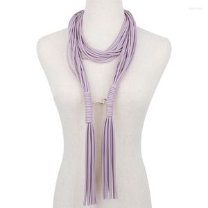 Chains Purple MultiLayer Neck Chain Necklaces Bohemian Tassel Jewellery For Female Exaggerated Rubber Rope Necklace Womens Accessories