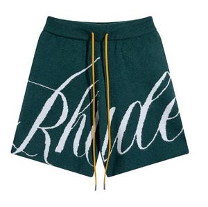 Rhude Shorts Designer Męskie spodenki Rhude napis Jacquard wełniane wełniane szorty mężczyźni kobiety