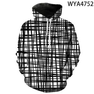 Męskie bluzy bluza w paski Striped siathetce Vertigo pullover długi rękaw 3d printowane mężczyźni kobiety dzieci chłopiec dziewczyna