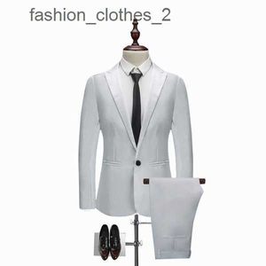 Men Wedding Suit Fashion Solid Color Casual Slim Fit 2 Pieces 8 Colors Male Plus Size 5xl Jacket Pant 5 Ehbz