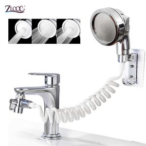 Bathroom Shower Heads Zloog Faucet External Shower Head Bathroom Kitchen Faucet Basin Tap short Shower Nozzle for Beauty Salon J230303