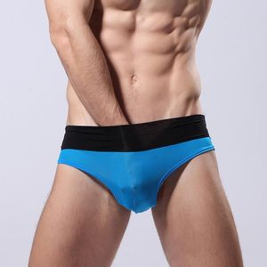 Underpants Sexy Fashion Summer Ultra Thin Patchwork Transparent Men Seamless Briefs Underwear Male Gay Ice Silk Panties Size S M L