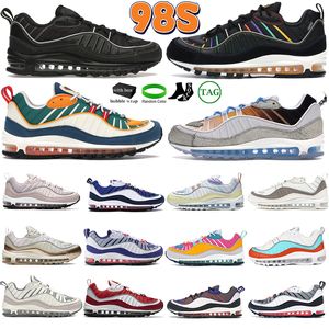 Buty do koszykówki biegnące z 98og dla mężczyzn kobiety poduszki męskie Sneakers Gym Red Gunsmoke Team Orange Martin Womens Shoe Black Oil Grey Grely Rose Rose Easter Treners