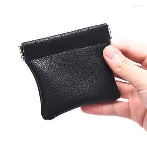 Wallets Unisex PU Leather Portable Coin Purse Small Earphone Bag Headphone Organizer Mini Sundry Cosmetic Lipstick Change Storage