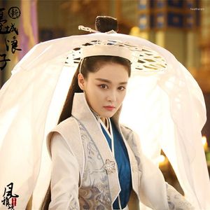 Stage Wear 2 Design White Heroine Costume Est Border-Town Prodigal Zhang XunYu Same Hanfu Sword Women Performance