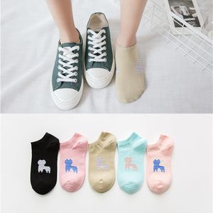 Women Socks ZDL-187 Cute Comfortable Cartoon Trendy Alpaca Cotton Ankle Low Cut Sock 10 Pairs