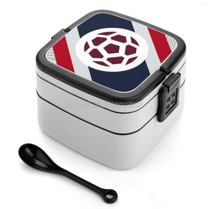 Servis uppsättningar Soccer USA Design Bento Box Leakproof behållare för barn ussoccer USSF USMNT USWNT MENSSOCCER WOMENSSOCCER