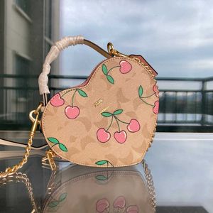 HOT Heart-shaped Designer Bag Fashion Shoulder Bag Multiple Style Tote Bag Women Quality Leather Designers Handbags Cherry Print Ladies Crossbody Bags 230216