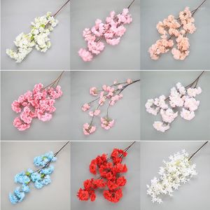 Flores decorativas 100pcs Cherry Blossom Tree Artificial 120cm Silk High Simulation Wedding Decoration Home Decor Factory Selling direto