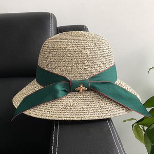 French custom M standard summer bee straw hat fisherman hat ins female Korean version sun hat beach sun hat