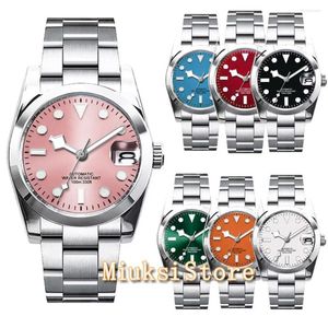 腕時計36mm/39mmデザインスノーフレークハンズメカニカルメンズラグジュアリー10Bar Sapphire NH35女性のための自動ウォッチ