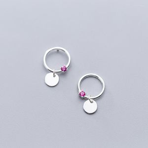 Stud Earrings MloveAcc Top Sale 925 Sterling Silver Round Circle And Coin For Women Fashion Girl Jewelry Gift