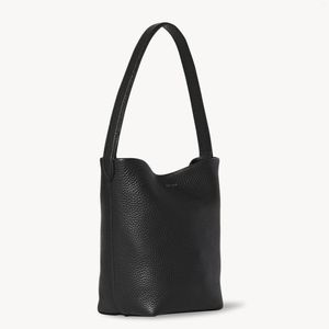 Bolsas de noite 2023 Bolsa de couro real de luxo The Row N/S Park trompete de chão de gado Classic Small Sizetote Women For Women