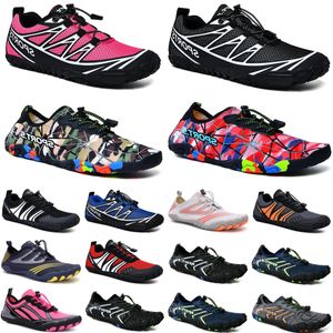 Scarpe da acqua nero viola bianco Scarpe da uomo donna Spiaggia mare blu Nuoto Immersioni Outdoor rosso Barefoot Quick-Dry taglia eur 36-45