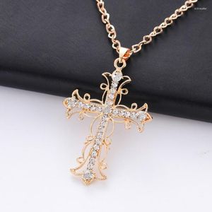 Pendant Necklaces God We Trust Crystal Cross Necklace Jewelry Gift for Women