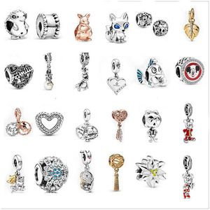 925 Modna Pandora Sterling Silver Charm Bead Heart DIY Dream Catcher Bransoletka Bransoletka