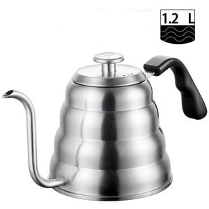 Herbata ze stali nierdzewnej z herbatą kawy z termometrem Gosenack cienki dziobek do nalewania na garnek do kawy pracuje na kuchence kuchennej 40 unz 1 2L261W