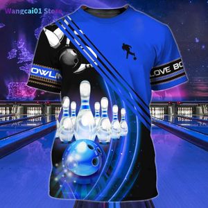 Erkek Tişörtleri 2022 Yeni Bowling Gömlek Erkek Tişört Yaz O boyun boyunlu Kısa Seve Jersey Sports Tops Unisex büyük boy moda erkek kıyafetleri 0304h23