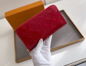 Projektant mody Portfele luksusowe torebki zamek męskie kobiety patentowe skórzane sprzęgło wysokiej jakości liste