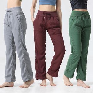 Kvinnor Pants Womens Women's Capris Loose Workout Dance Studio Midje Sport för kvinnor Casual Gym Yoga Long Wide Leg Byxor