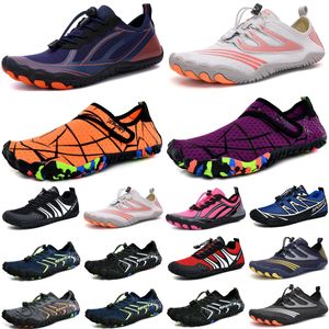 Scarpe da acqua rosa grigio nero rosso arancione Scarpe da uomo da donna Beach surf mare blu Nuoto Immersioni Outdoor Barefoot Quick-Dry taglia eur 36-45