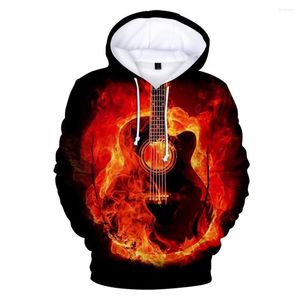 Men's Hoodies Man Sweatshirts Clothes Fashion 3D Clothing Novelty Hoody Costume Guitar Print For Kids And Adult Casual Hooded